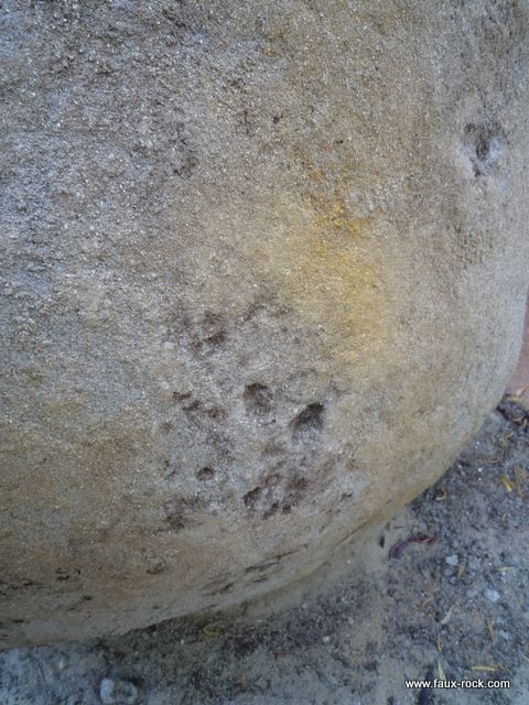 etat de surface d'un faux rocher